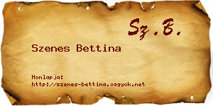 Szenes Bettina névjegykártya