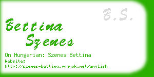 bettina szenes business card